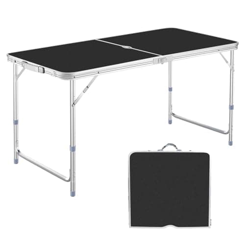 キャンプテーブル 折りたたみ 120cm 3段階高さ調整可能