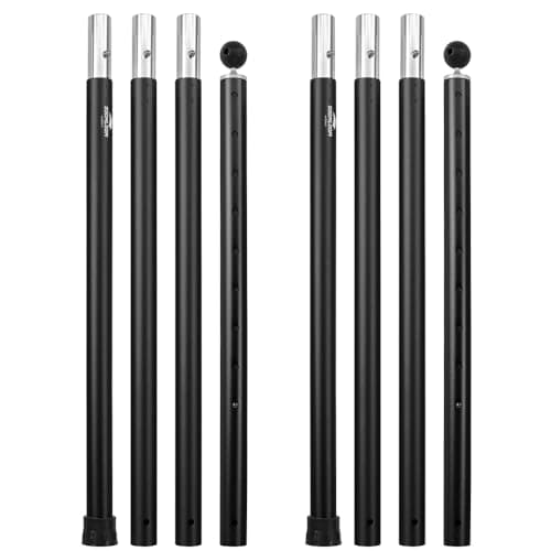 アルミポール テント･タープ設営用 A6061アルミニウム 4節連結 2本入り